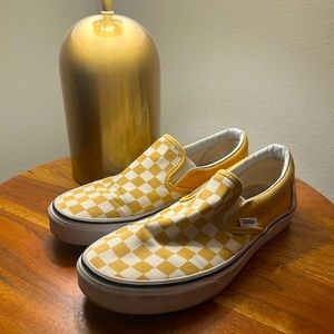 Yellow Checkered Vans (7.5)